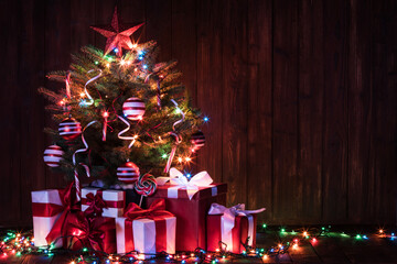 Decorated Christmas tree © yellowj