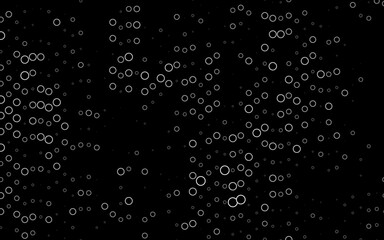 Dark Black vector template with circles.