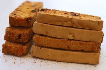 Thessaloniki rusks with grapes, diet crackers made with chickpea flour