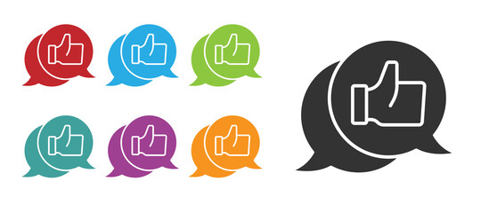 Black Consumer or customer product rating icon isolated on white background. Set icons colorful. Vector.