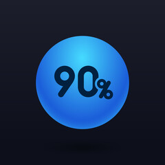 90% - Button