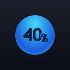 40% - Button