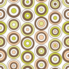 Circle seamless pattern on white background