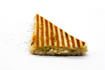 A picture of sandwich on white background