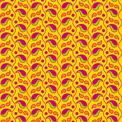 Floral tropical seamless pattern in bright colors. Heliconia wagneriana background