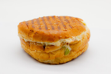 A picture of burger on white background
