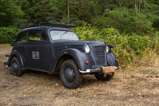 Historic German  miliary  vehicle. Opel Kadett model K38 used by the German army during the Second World War