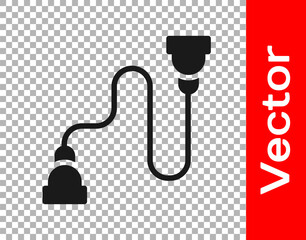 Black Chest expander icon isolated on transparent background. Vector.