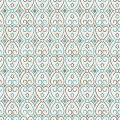 Ornamental oriental retro seamless pattern with grunge effect 