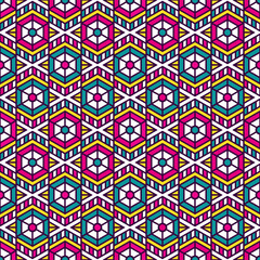 Geometric ornamental African ethnic seamless pattern 