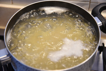 Boiling Pasta in the Pot