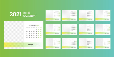 Desk Calendar Template 2021 Design