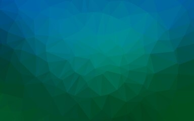Light Blue, Green vector polygonal background.