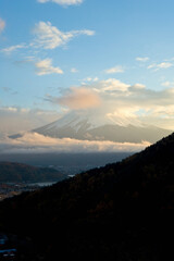黄昏の富士山