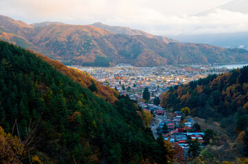 河口湖町の眺望