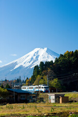 富士急行線と富士山