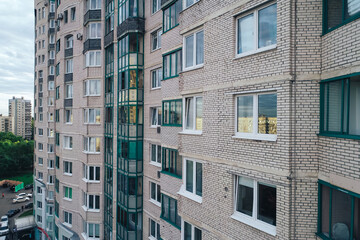 Fototapeta premium Aerial Townscape of Saint Petersburg City. Kalininsky District