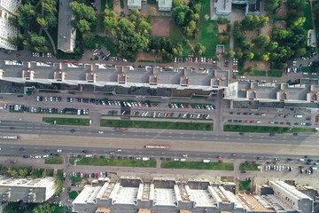 Aerial Townscape of Saint Petersburg City. Kalininsky District