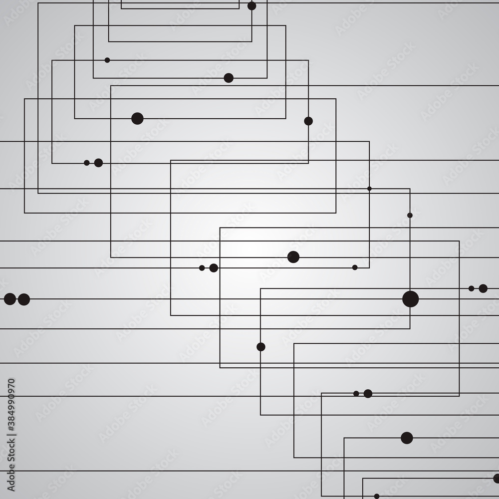 Poster Connect lines squares. Abstract geometric pattern. Digital communication. Vector illustration design. Creative geometric wallpaper