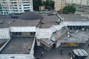 Aerial Townscape of Saint Petersburg City. Kalininsky District