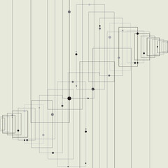 Connect lines squares. Abstract geometric pattern. Digital communication. Vector illustration design. Creative geometric wallpaper