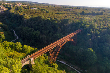 Old railway bridge of Roncigliove in Viterbo