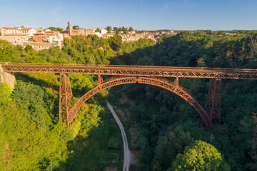 Old railway bridge of Roncigliove in Viterbo