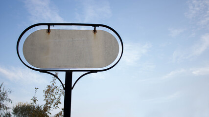 Blank billboard on a street