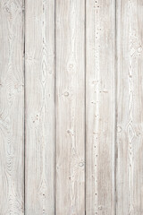 White weathered wooden background of planks top view