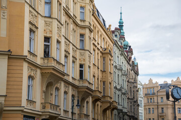 Prague facades and tower