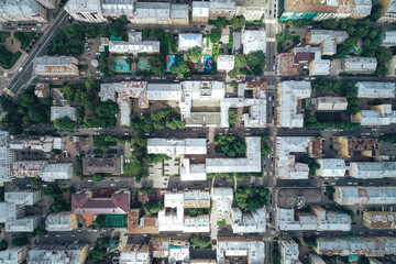 Aerial Townscape of Saint Petersburg City. Petrogradsky District