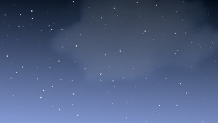 Fototapeta premium Night sky with clouds and many stars