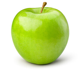 Green apple isolate. Apple on white background. Green apple with clipping path.