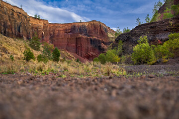 Caldera of an extinct volcano