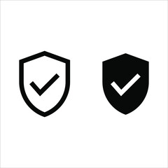 protective icon, shield icon on a white background