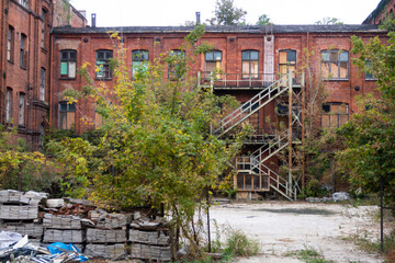 Abandoned industrial halls in Żyrardów