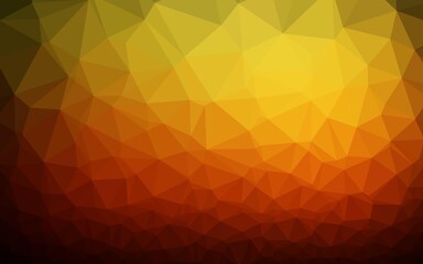 Dark Orange vector polygon abstract backdrop.