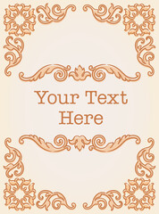 ビンテージ、アンティークな装飾フレーム、エレメント。ベクター素材