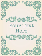 ビンテージ、アンティークな装飾フレーム、エレメント。ベクター素材