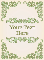 ビンテージ、アンティークな装飾フレーム、エレメント。ベクター素材