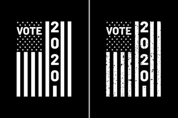 Vote 2020 t-shirt. The United States Presidential Elections Vote T-Shirt Design. Vote  of America T-Shirt Design