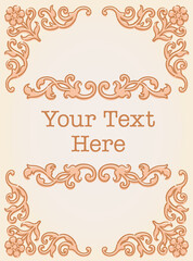 ビンテージ、アンティークな装飾フレーム、エレメント。ベクター素材