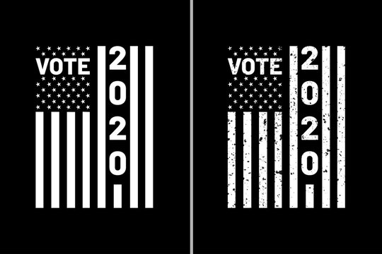 Vote 2020 t-shirt. The United States Presidential Elections Vote T-Shirt Design. Vote  of America T-Shirt Design