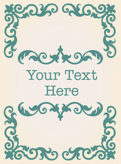 ビンテージ、アンティークな装飾フレーム、エレメント。ベクター素材