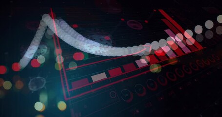 Coronavirus digital interface against night city street lights - Powered by Adobe