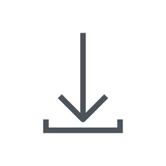 Download icon. Arrow sign. Vector flat design illustration