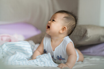 cute smiling baby close up