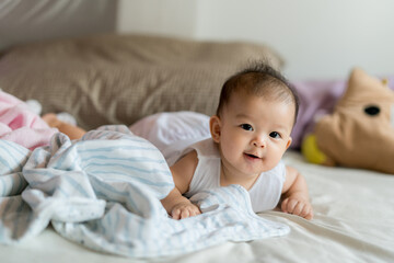 cute smiling baby close up