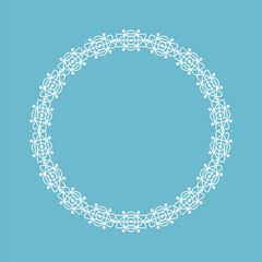 Geometric ornament. Round frame in vintage style. EPS10