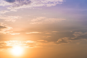 Fototapeta na wymiar sunset sky background, retro filter